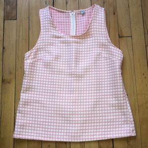 Pink and cream vintage tank top